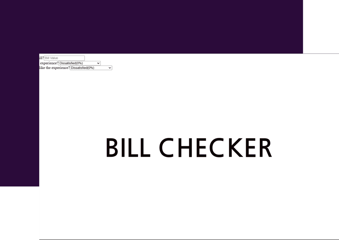BILL CHECKER